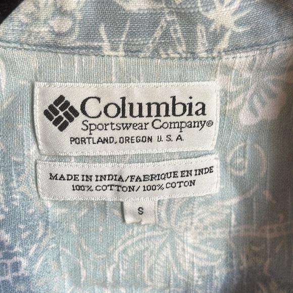 Vintage Columbia Cotton Button Down Short Sleeve Top - Picture 2 of 6